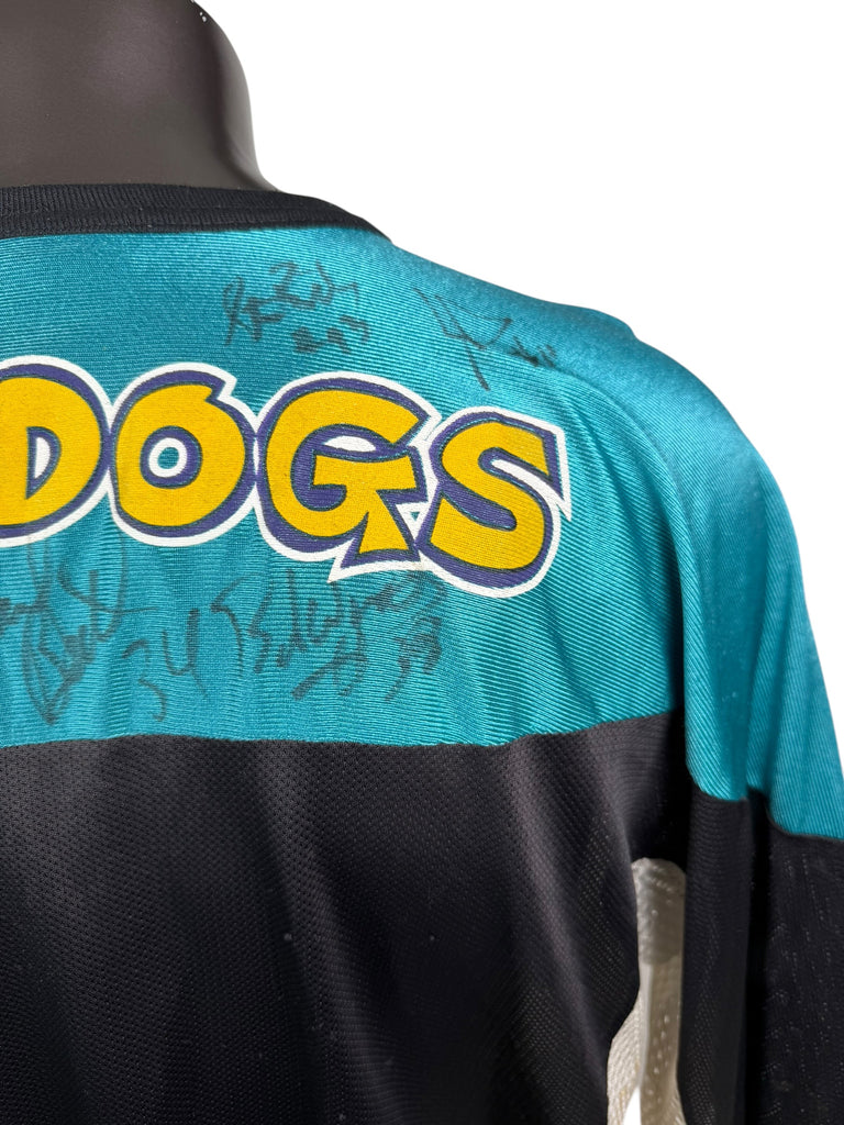 PHILADELPHIA BULLDOGS VINTAGE 1990'S RHI INLINE SIGNED JERSEY ADULT MEDIUM