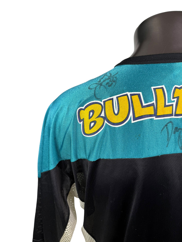 PHILADELPHIA BULLDOGS VINTAGE 1990'S RHI INLINE SIGNED JERSEY ADULT MEDIUM