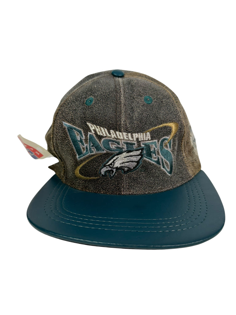PHILADELPHIA EAGLES VINTAGE 2000'S TEAM NFL LEATHER PRO ELITE STRAPBACK ADULT HAT