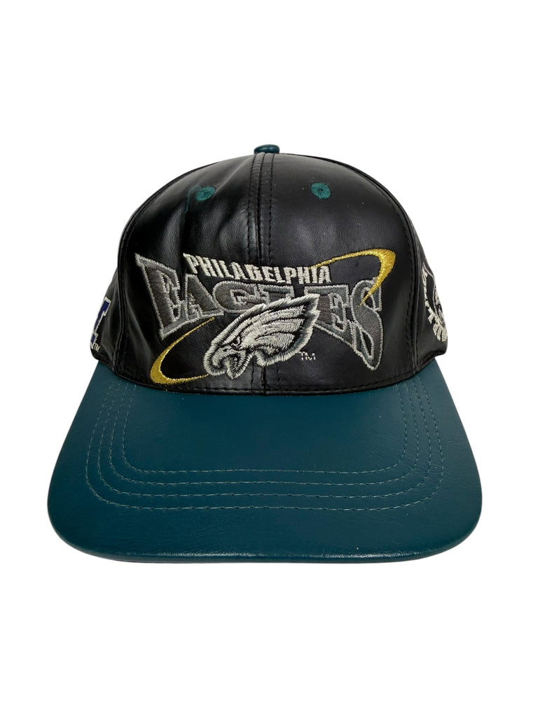 PHILADELPHIA EAGLES VINTAGE 2000'S TEAM NFL LEATHER PRO ELITE STRAPBACK ADULT HAT