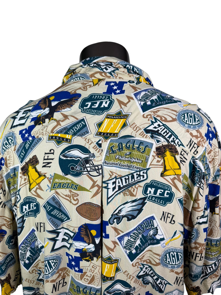 PHILADELPHIA EAGLES VINTAGE 2000'S NFL HAWAIIAN STYLE SHIRT ADULT 2XL