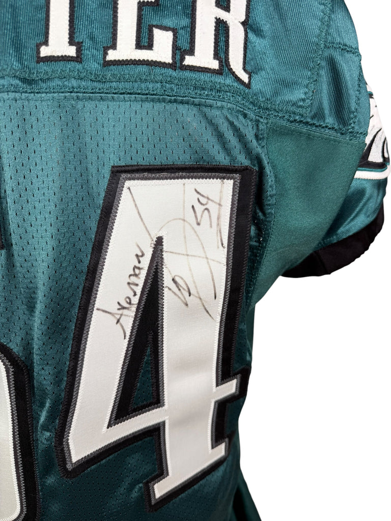 JEREMIAH TROTTER PHILADELPHIA EAGLES 2009 TEAM ISSUED SIGNED AUTHENTIC REEBOK JERSEY