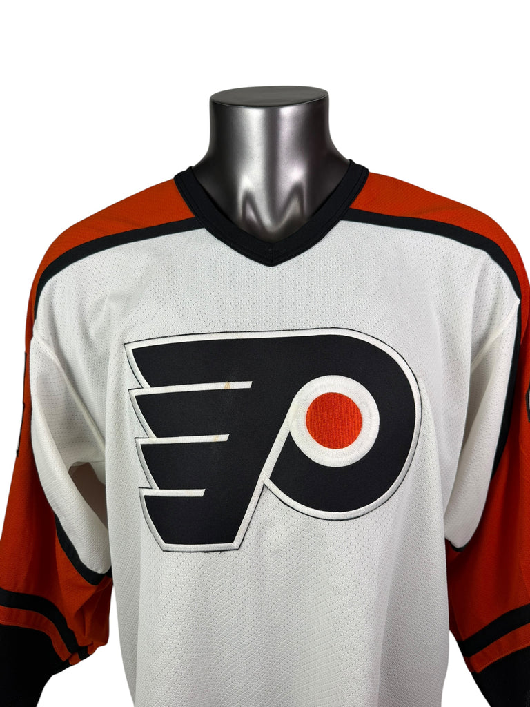 JANNE NIINIMAA PHILADELPHIA FLYERS VINTAGE 1990'S AUTHENTIC SIGNED CCM JERSEY ADULT LARGE