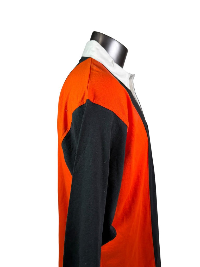 PHILADELPHIA FLYERS VINTAGE RUGBY STYLE LONG SLEEVE ADULT SHIRT LARGE
