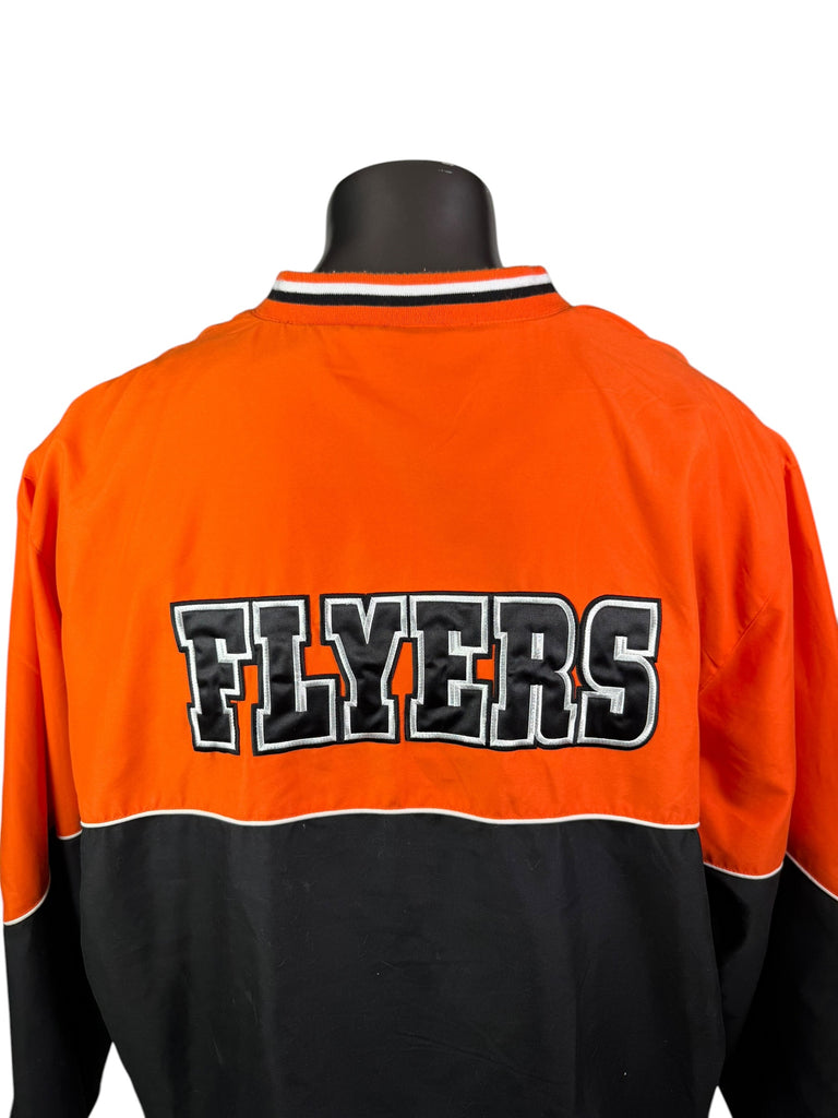 PHILADELPHIA FLYERS VINTAGE 2000'S  PULLOVER LIGHT-WEIGHT NHL JACKET ADULT 2XL