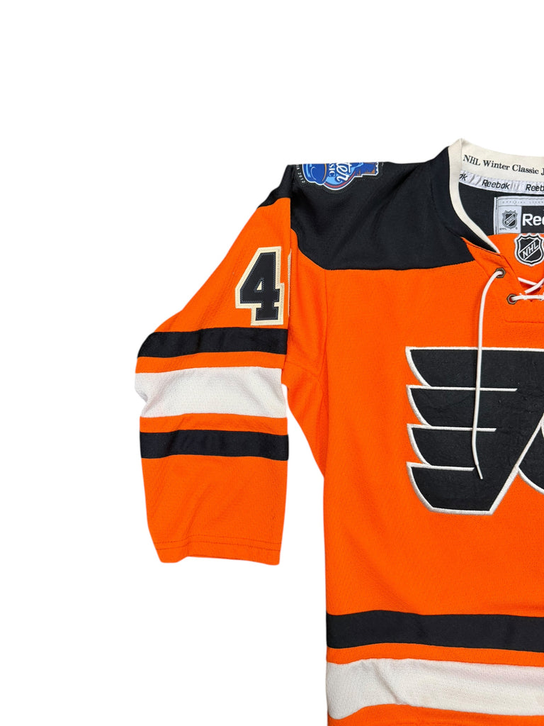 DANNY BRIERE PHILADELPHIA FLYERS 2012 WINTER CLASSIC REEBOK JERSEY YOUTH SMALL / MEDIUM