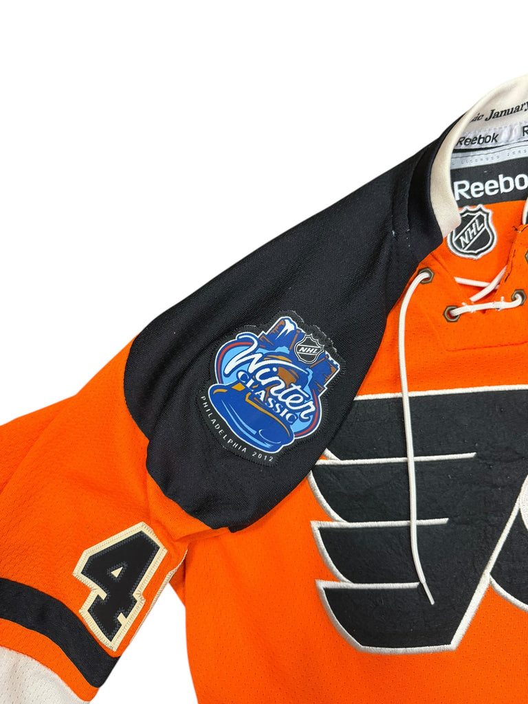 DANNY BRIERE PHILADELPHIA FLYERS 2012 WINTER CLASSIC REEBOK JERSEY YOUTH SMALL / MEDIUM