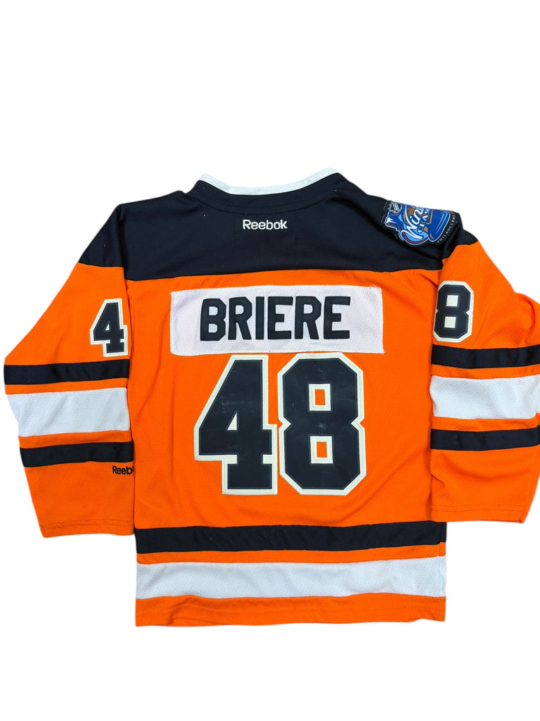 DANNY BRIERE PHILADELPHIA FLYERS 2012 WINTER CLASSIC REEBOK JERSEY YOUTH SMALL / MEDIUM