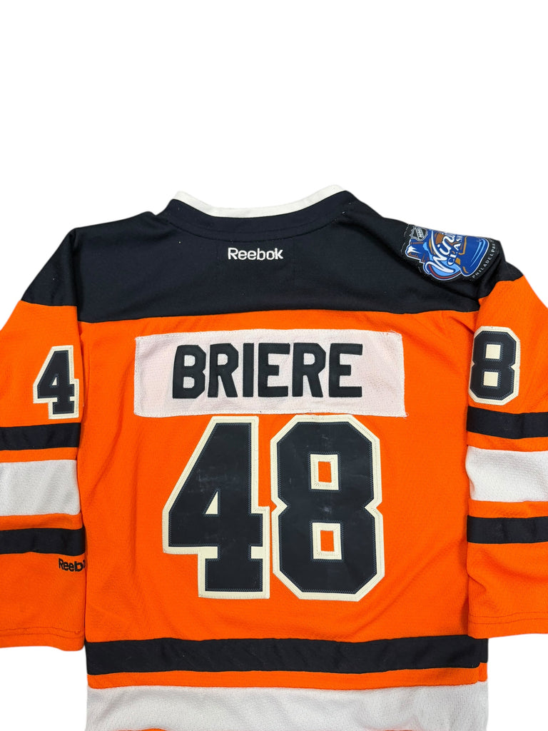DANNY BRIERE PHILADELPHIA FLYERS 2012 WINTER CLASSIC REEBOK JERSEY YOUTH SMALL / MEDIUM