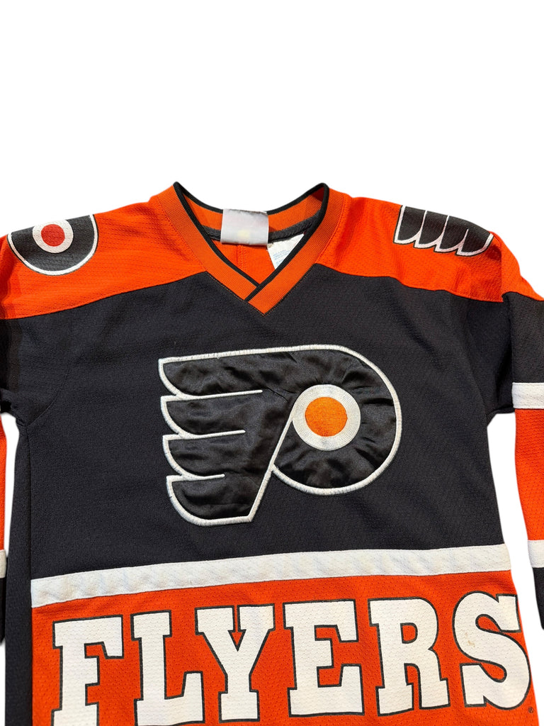 JOHN LECLAIR PHILADELPHIA FLYERS VINTAGE 1990'S MIGHTY MAC JERSEY YOUTH SMALL