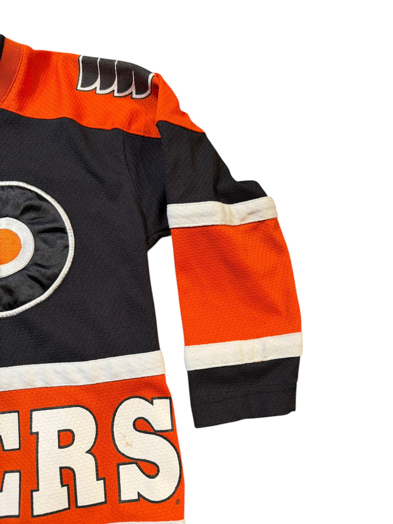 JOHN LECLAIR PHILADELPHIA FLYERS VINTAGE 1990'S MIGHTY MAC JERSEY YOUTH SMALL