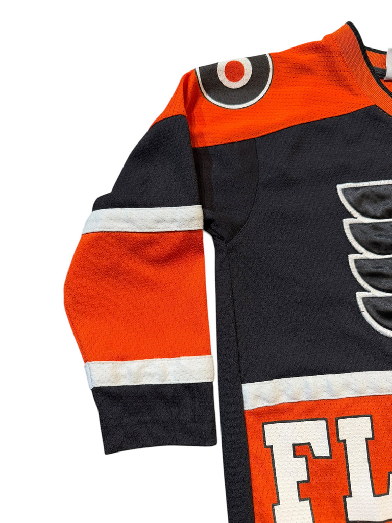 JOHN LECLAIR PHILADELPHIA FLYERS VINTAGE 1990'S MIGHTY MAC JERSEY YOUTH SMALL