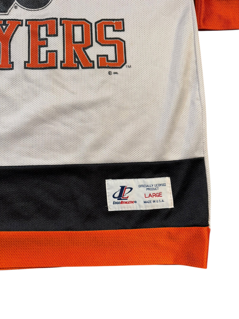 PHILADELPHIA FLYERS VINTAGE 1990'S LOGO ATHLETIC JERSEY YOUTH LARGE