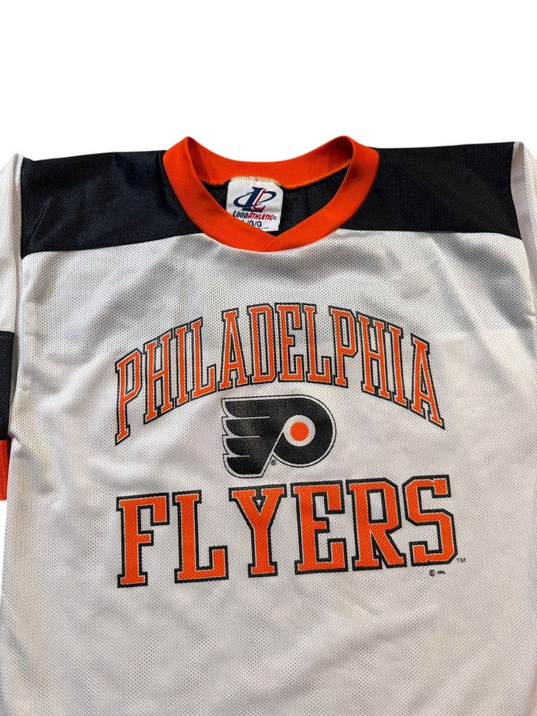 PHILADELPHIA FLYERS VINTAGE 1990'S LOGO ATHLETIC JERSEY YOUTH LARGE