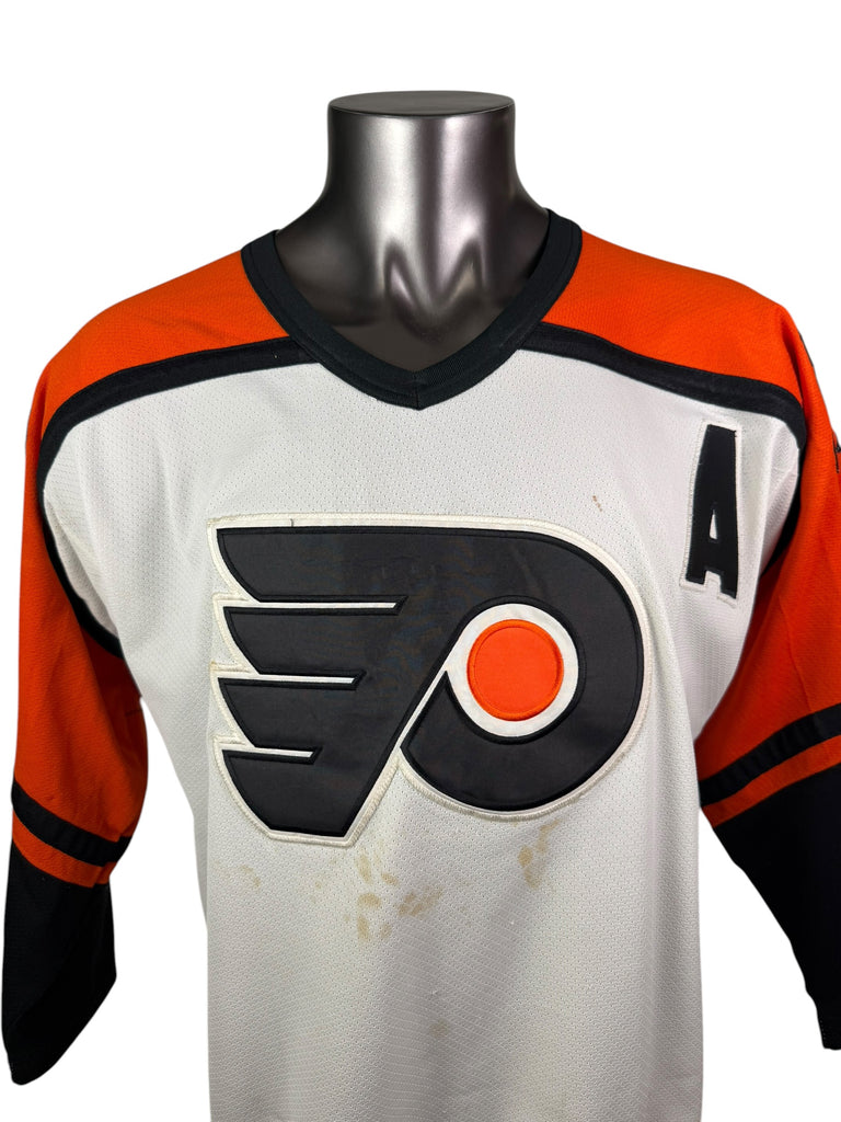 ROD BRIND'AMOUR  PHILADELPHIA FLYERS VINTAGE 1990'S AUTHENTIC SIGNED STARTER JERSEY ADULT LARGE