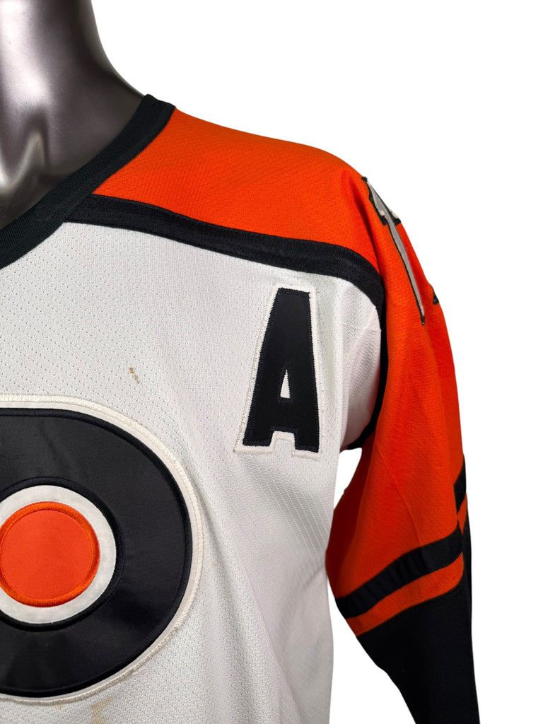 ROD BRIND'AMOUR  PHILADELPHIA FLYERS VINTAGE 1990'S AUTHENTIC SIGNED STARTER JERSEY ADULT LARGE