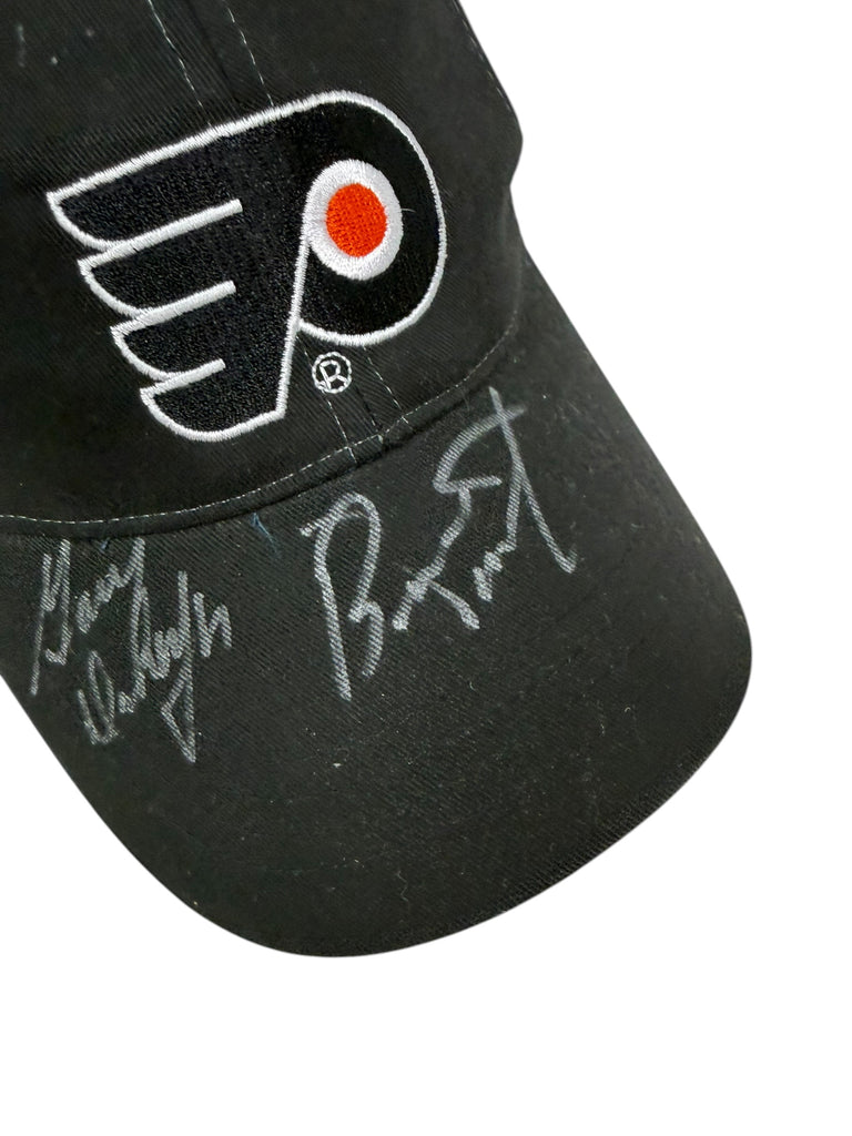 BERNIE PARENT & GARY DORNHOEFER PHILADELPHIA FLYERS SIGNED FLEX-FIT ADULT HAT