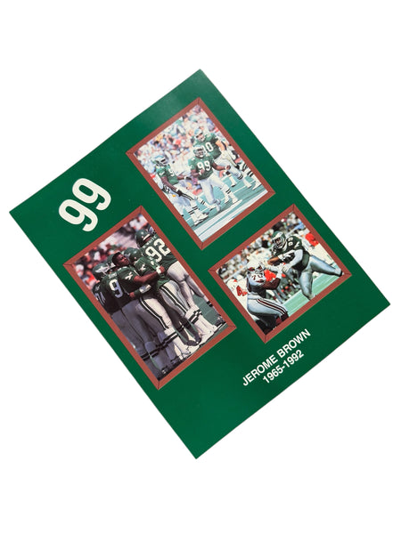 JEROME BROWN PHILADELPHIA EAGLES VINTAGE 1992 MEMORIAL 8X10 PHOTO SGA
