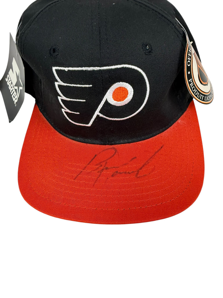 BERNIE PARENT PHILADELPHIA FLYERS VINTAGE 1990'S SIGNED STARTER LIMITED SNAPBACK ADULT HAT