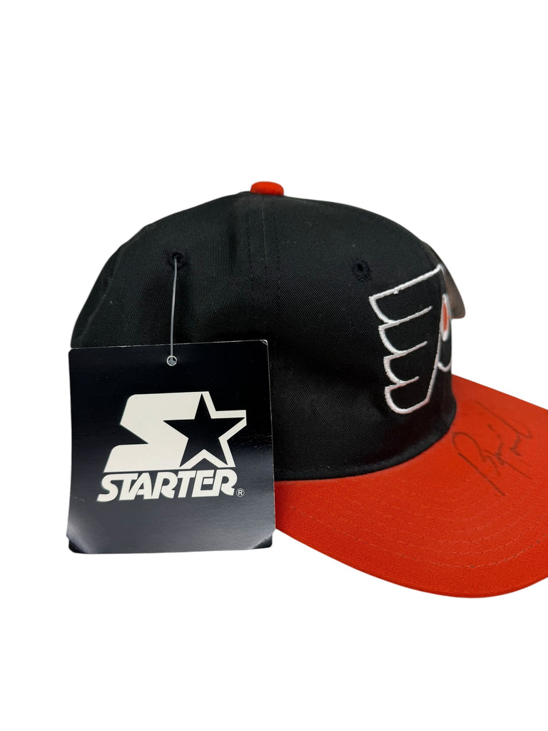 BERNIE PARENT PHILADELPHIA FLYERS VINTAGE 1990'S SIGNED STARTER LIMITED SNAPBACK ADULT HAT