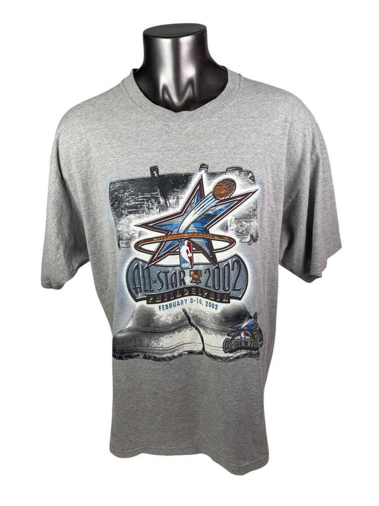 NBA ALL-STAR GAME PHILADELPHIA SIXERS VINTAGE 2002 MAJESTIC T-SHIRT ADULT 2XL