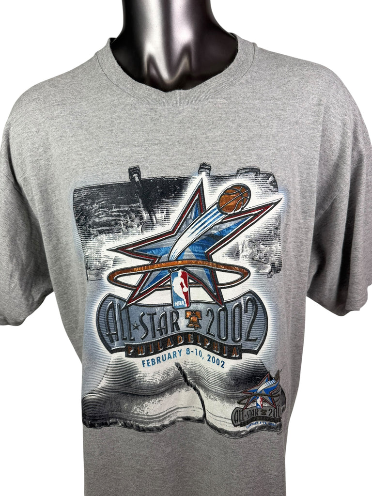 NBA ALL-STAR GAME PHILADELPHIA SIXERS VINTAGE 2002 MAJESTIC T-SHIRT ADULT 2XL