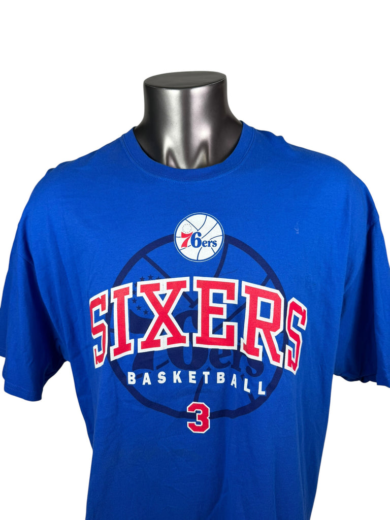 ALLEN IVERSON PHILADELPHIA SIXERS VINTAGE 2000'S NBA T-SHIRT ADULT 2XL
