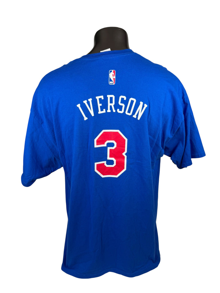 ALLEN IVERSON PHILADELPHIA SIXERS VINTAGE 2000'S NBA T-SHIRT ADULT 2XL