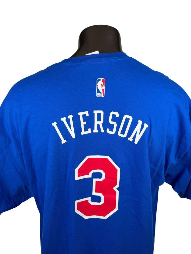 ALLEN IVERSON PHILADELPHIA SIXERS VINTAGE 2000'S NBA T-SHIRT ADULT 2XL
