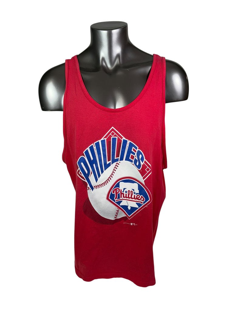 PHILADELPHIA PHILLIES VINTAGE 1990'S TEAM HANES TANK TOP ADULT XL