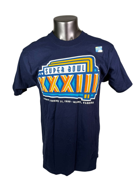 DENVER BRONCOS VINTAGE 1999 SUPER BOWL XXXIII PRO PLAYER ADULT T-SHIRT MEDIUM