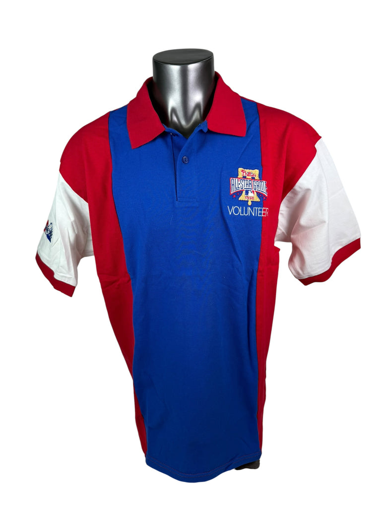 PHILADELPHIA PHILLIES VINTAGE 1996 ALL-STAR GAME VOLUNTEER MAJESTIC GOLF SHIRT ADULT XL