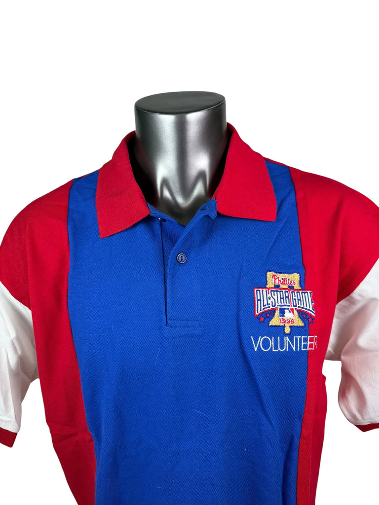 PHILADELPHIA PHILLIES VINTAGE 1996 ALL-STAR GAME VOLUNTEER MAJESTIC GOLF SHIRT ADULT XL