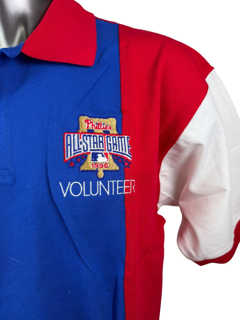 PHILADELPHIA PHILLIES VINTAGE 1996 ALL-STAR GAME VOLUNTEER MAJESTIC GOLF SHIRT ADULT XL
