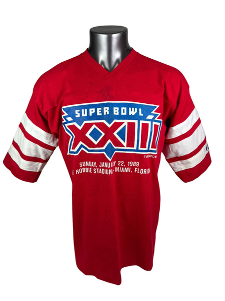 SAN FRANCISCO 49ERS  VINTAGE 1989 SUPER BOWL XXIII LOGO 7 ADULT T-SHIRT XL