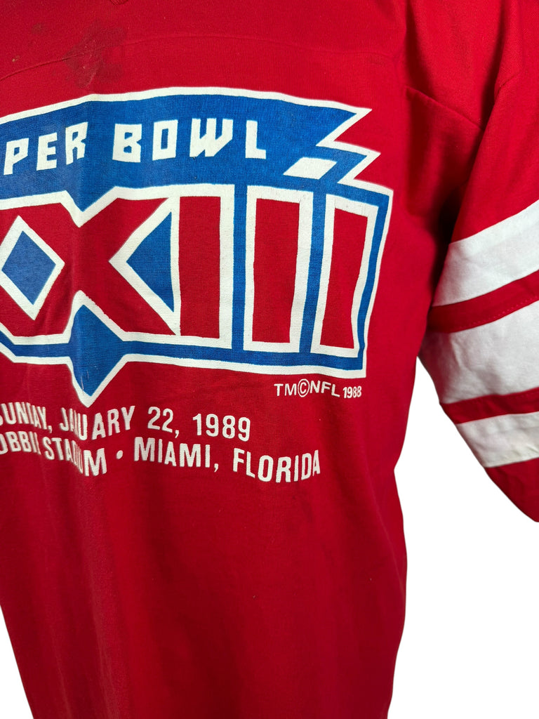 SAN FRANCISCO 49ERS  VINTAGE 1989 SUPER BOWL XXIII LOGO 7 ADULT T-SHIRT XL