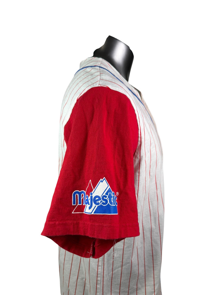 PHILADELPHIA PHILLIES VINTAGE 1996 ALL-STAR GAME FANFEST MAJESTIC JERSEY ADULT LARGE