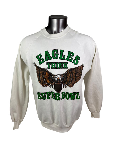 PHILADELPHIA EAGLES VINTAGE 1990'S KELLY GREEN CREW JERZEES SWEATSHIRT ADULT 2XL