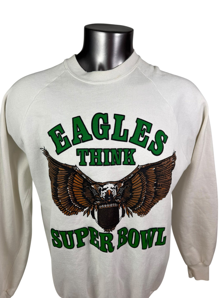PHILADELPHIA EAGLES VINTAGE 1990'S KELLY GREEN CREW JERZEES SWEATSHIRT ADULT 2XL
