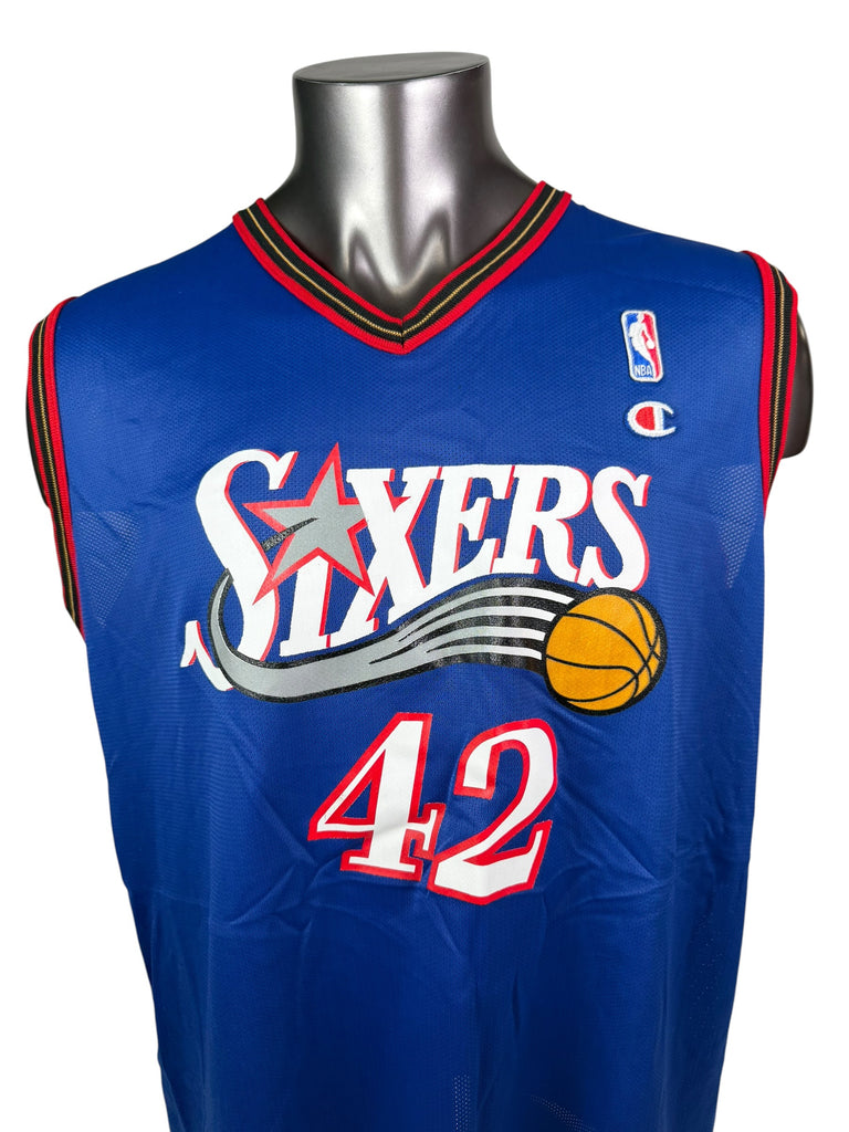 THEO RATLIFF PHILADELPHIA SIXERS VINTAGE 2000'S CHAMPION JERSEY ADULT 44