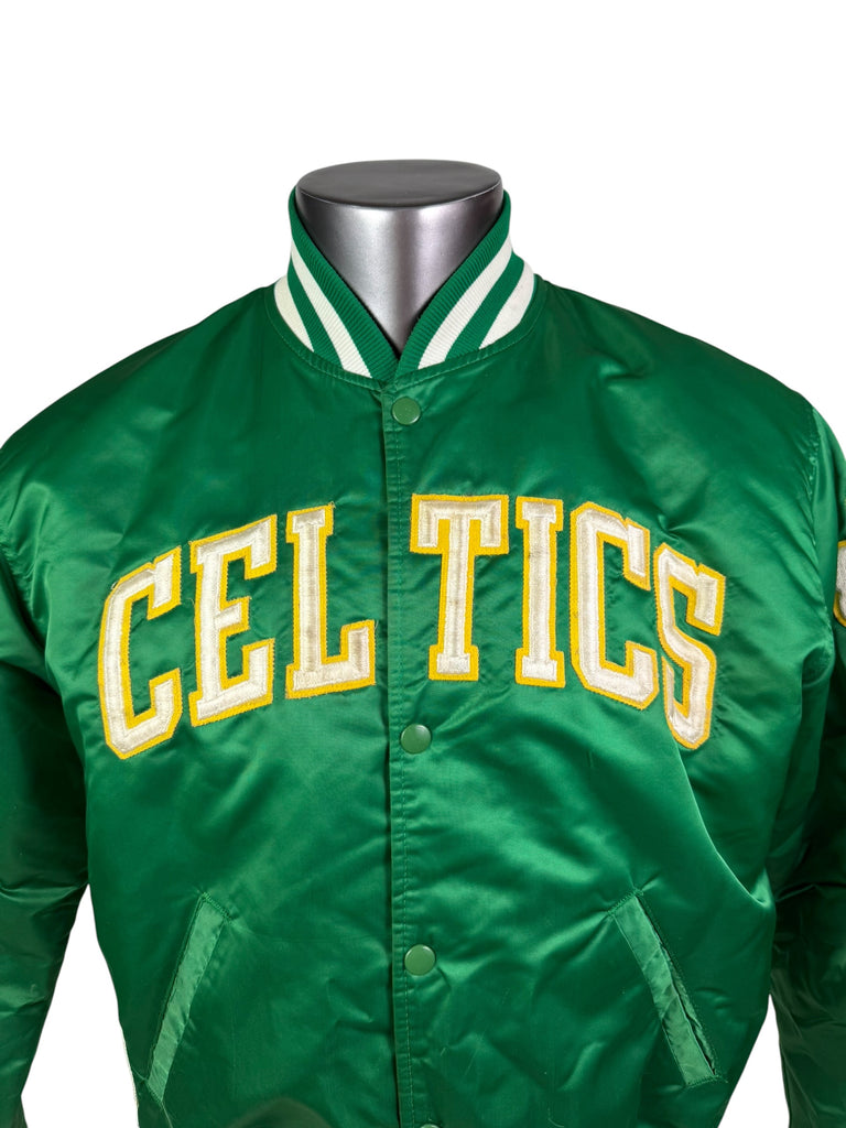BOSTON CELTICS VINTAGE 1980'S STARTER SATIN SNAP-UP JACKET ADULT LARGE