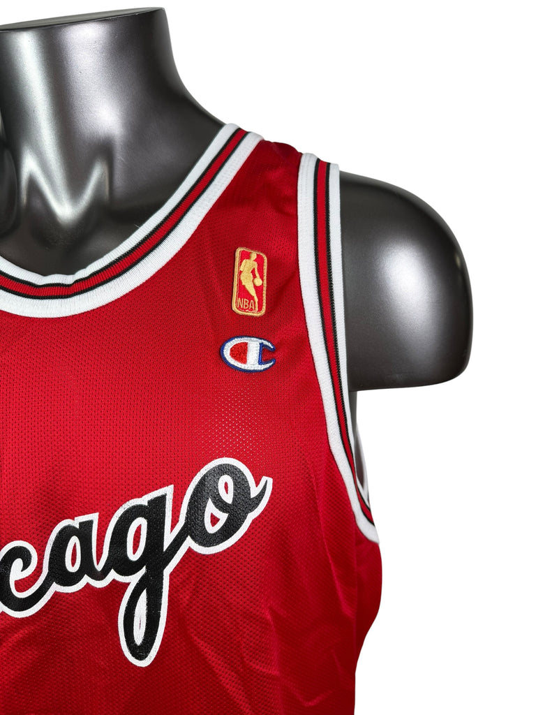 DENNIS RODMAN CHICAGO BULLS VINTAGE 1990'S 50TH ANNIVERSARY CHAMPION JERSEY ADULT 48