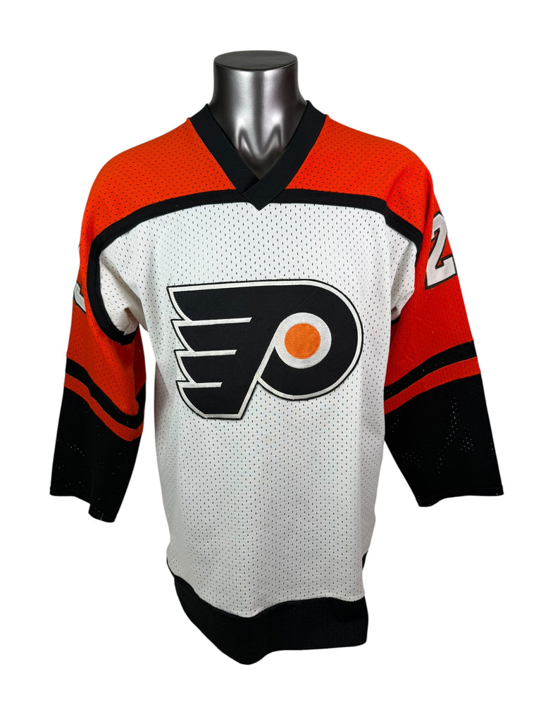 PHILADELPHIA FLYERS VINTAGE 1980'S EAGLE AUTHENTIC JERSEY ADULT LARGE WITH PELE LINDBERGH PATCH
