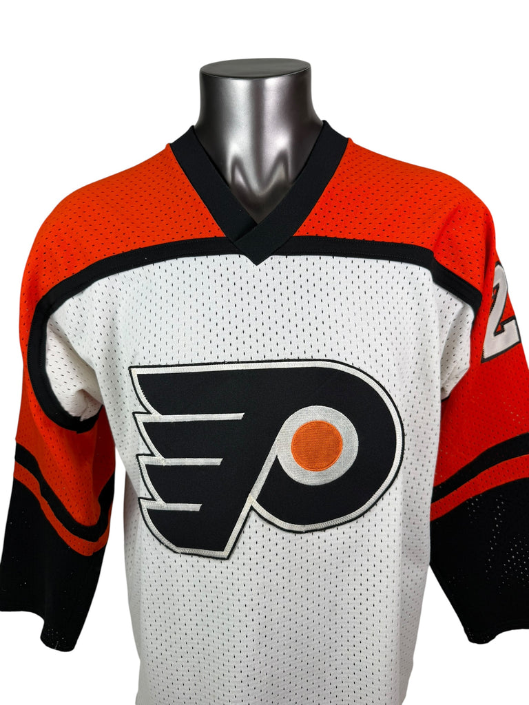 PHILADELPHIA FLYERS VINTAGE 1980'S EAGLE AUTHENTIC JERSEY ADULT LARGE WITH PELE LINDBERGH PATCH