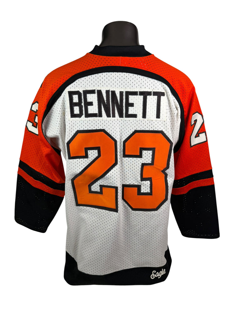 PHILADELPHIA FLYERS VINTAGE 1980'S EAGLE AUTHENTIC JERSEY ADULT LARGE WITH PELE LINDBERGH PATCH