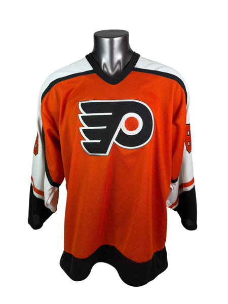 ERIC LINDROS PHILADELPHIA FLYERS VINTAGE 1990'S CCM AUTHENTIC JERSEY ADULT XL