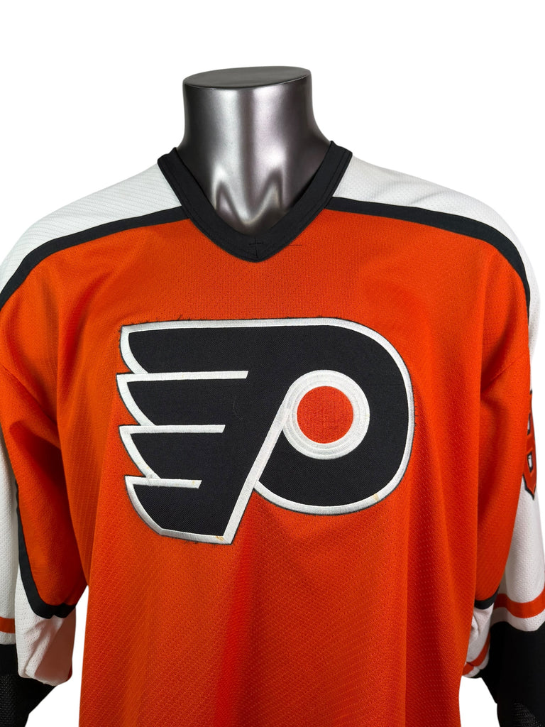 ERIC LINDROS PHILADELPHIA FLYERS VINTAGE 1990'S CCM AUTHENTIC JERSEY ADULT XL