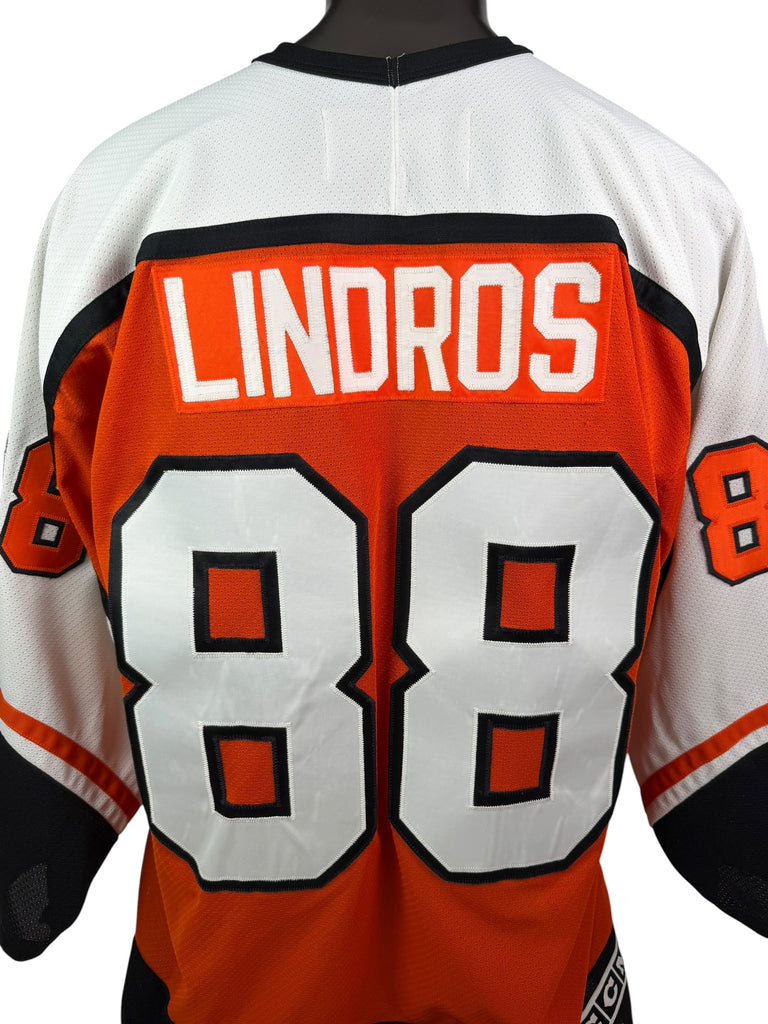 ERIC LINDROS PHILADELPHIA FLYERS VINTAGE 1990'S CCM AUTHENTIC JERSEY ADULT XL
