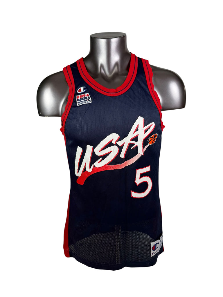 GRANT HILL DREAM TEAM II USA VINTAGE 1996 CHAMPION JERSEY ADULT MEDIUM
