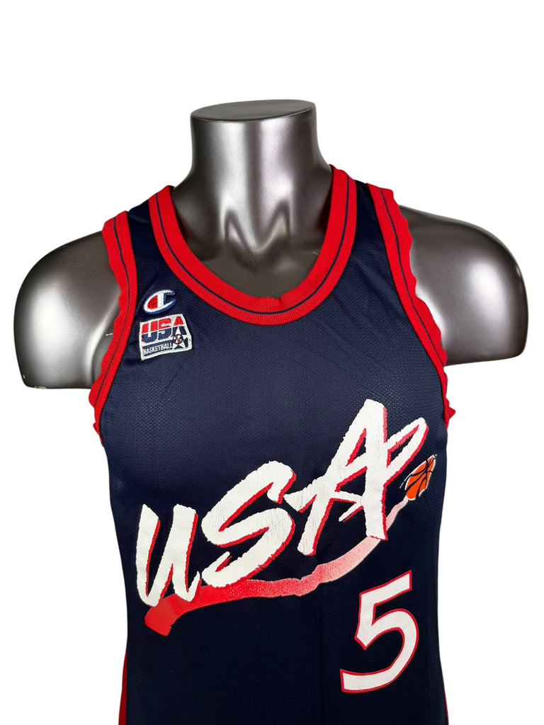 GRANT HILL DREAM TEAM II USA VINTAGE 1996 CHAMPION JERSEY ADULT MEDIUM